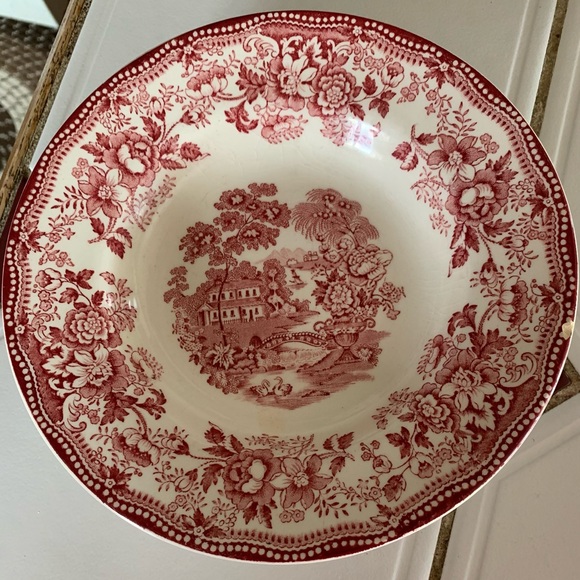 Royal Staffordshire Pottery Clarice Cliff Pink Tonquin Soup Bowl England - Picture 3 of 8